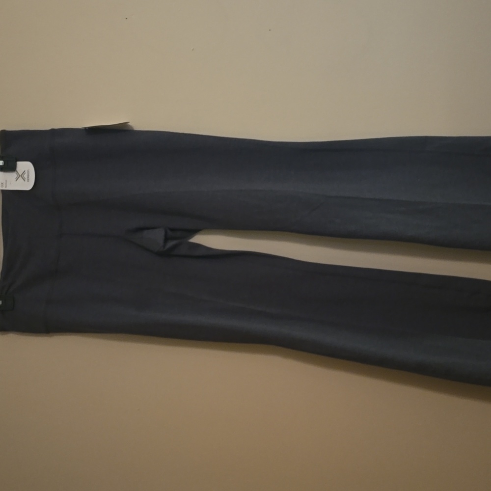 New‎ Xersion Womens Size 0X High-Rise Bootcut Fitted Pants Dark Gray